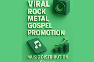 viral rock metal promotion, gospel promotion, music distribution