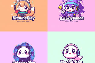 create a cute kawaii logo design for your business
