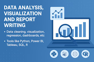 do data analysis and visualisation in python, tableau, powerbi, sql