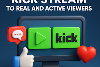 promote your kick promotion stream to real and active viewers