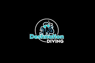 design outstanding exotic scuba diving trips logo