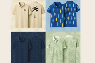 create printed polo t shirts, simple t shirts with mockups