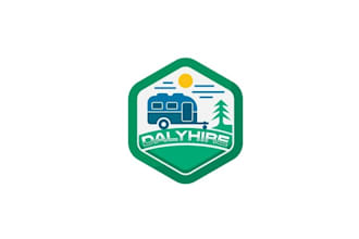 design super premium logo for our caravan hire company