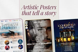design artistic posters that tell a story