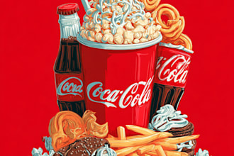 design food pop art of your food pop art