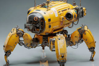 design premium 3d sci fi mech and vehicle concept illustrations