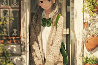 draw anime character an illustration