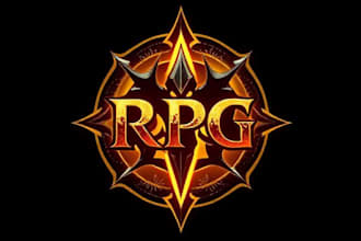 design awesome rpg fantasy or sci fi logo for you