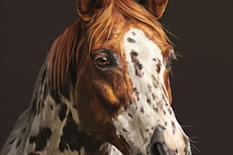 draw realistic digital pet portrait dog, cat, horse