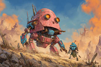 draw detailed warhammer illustration