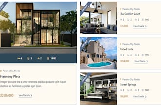 create real estate agent or realtor website with custom filters