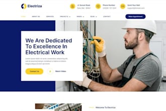 design electrician website handyman website appliance repair website home repair