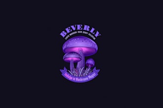 design modern mushroom magic logo