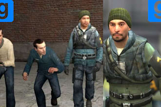 create custom garrys mod player model, sfm, mmd, tf2, l4d2, gmod, source engine