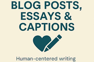 write emotional blog posts, essays,and instagram captions with human touch