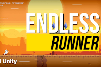 develop a unity endless runner game or prototype 2d or 3d