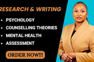 do research on psychology, counselling theories, mental health and assessment