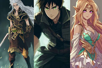 create unique roleplaying characters in anime style