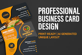 design a print ready professional business card or visiting card for your brand