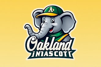 make unique oakland elephant logo with t shirt design