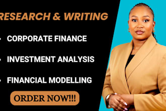 handle corporate finance, investment analysis and financial modelling tasks