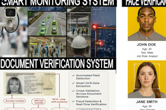 create a face recognition and smart monitoring app, as well as an ocr app