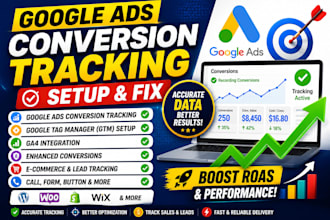 setup, fix google ads conversion tracking, ga4, GTM and enhanced conversions