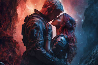 paint an high quality original fantasy book cover design