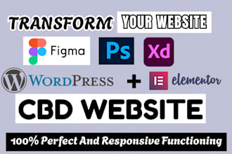 build mordern cbd wordpress website and convert figma to wordpress elementor