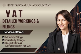 do quarterly vat workings and filings