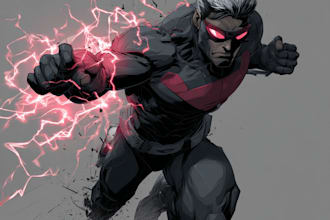 make concept art superhero character comic style