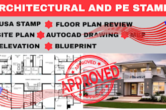 sign,stamp,seal and review your USA architectural plan as licensed architect