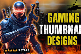 create professional and custom gaming thumbnails for youtube