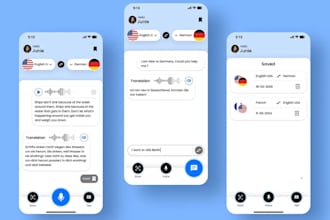 develop ai voice translator app, ai text translator app, language translator app