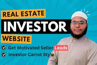 design investor carrot real estate website for motivated seller leads