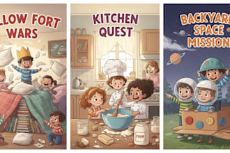 do children storybook illustration, children story, kid story, picture book