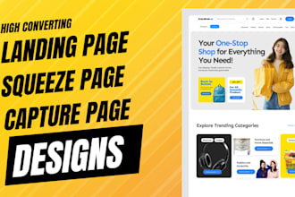 design a custom one page capture page instapage carrd squeeze page design