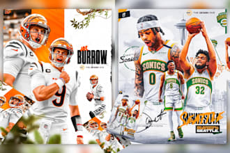 design a professional advertising sports flyer or poster