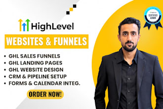 build ghl website ghl landing page sales funnel