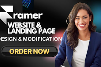 develop responsive SEO optimized framer website landing page design edit