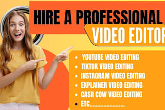 do professional video editing for instagram and youtube video