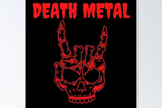create awesome punk rock metal logo in 1 day