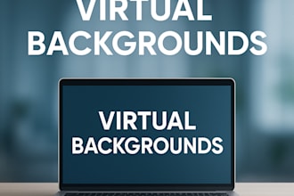 make professional and custom virtual backgrounds with logo