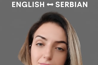 write articles between english and serbian