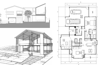 provide architectural city permit blueprints, adu, mep, and framing plans