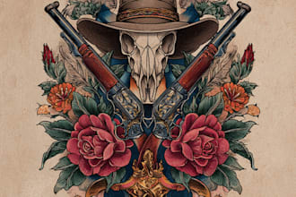 draw custom american traditional tattoo design