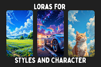 train a lora for style and character