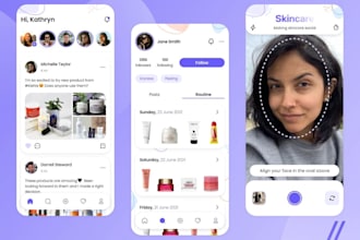 develop ai skincare app, salon booking app, skincare website
