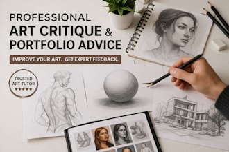 give professional art critique and portfolio advice