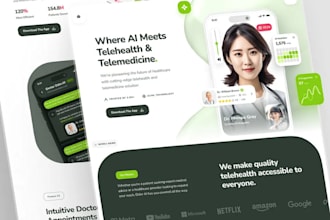 build ai doctor website, pharmacy website, health app, ai telemedicine website